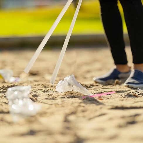 2 قطعة منتقي القمامة أداة القابض المشبك 50 سنتيمتر طويلة على شكل حرف U منتزع القمامة للصرف الصحي وجمع النفايات في الهواء الطلق in Kuwait