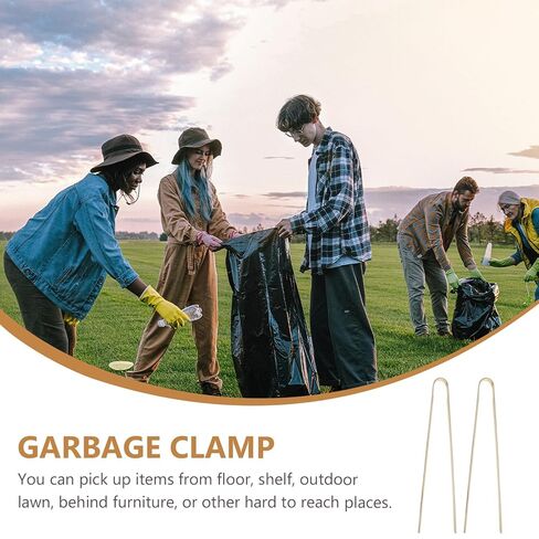 2 قطعة منتقي القمامة أداة القابض المشبك 50 سنتيمتر طويلة على شكل حرف U منتزع القمامة للصرف الصحي وجمع النفايات في الهواء الطلق in Kuwait