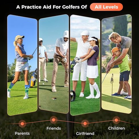 Golf Alignment Sticks Holder, Golf Training Aid with Alignment Sticks & Protective Foam, Swing Trainer Practice Teaching Aid Driving Range for Aiming, Putting, Swing in Kuwait