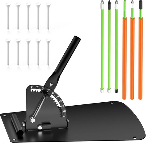 Golf Alignment Sticks Holder, Golf Training Aid with Alignment Sticks & Protective Foam, Swing Trainer Practice Teaching Aid Driving Range for Aiming, Putting, Swing in Kuwait