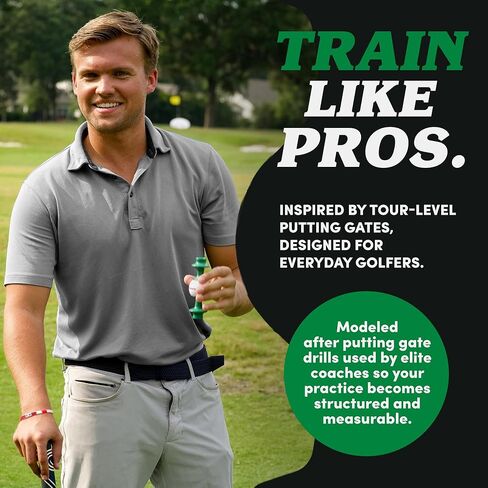 Line Lion Putting Trainer – Golf Training Aid for Consistent Roll, Precision Start Line & Face Control, Portable Indoor Outdoor Golf Putter Practice Equipment, Alignment Gate for Short Game Accuracy in Saudi Arabia