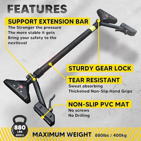 Pull Up Bar/Chin up bar Upper Body Workout Bar, Super load-bearing: Dual Security Locking, Two-way Support in Kuwait