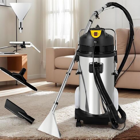 Commercial Carpet and Rug Cleaning Machine,Portable Carpet and Curtain Shampooer, Wet Dry Cleaning,Heavy Duty Dust Extractor and Mobile Cleaning Machine 30L/7.93gal (20L) in Saudi Arabia