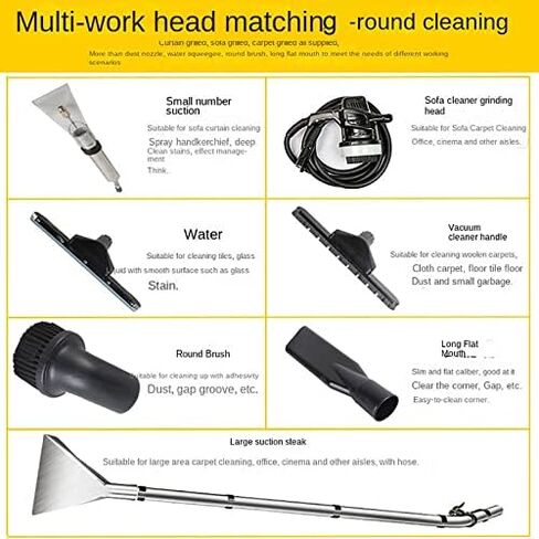 Portable Carpet Cleaner Machine - 3 in 1 Deep Cleaning Rug Extractor for Household and Commercial Stain Removal in Saudi Arabia