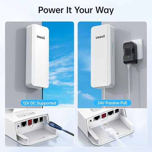 نظام جسر لاسلكي 5 كم مع مفتاح POE 48V ومنافذ جيجابت مزدوجة ونقل طويل المدى من نقطة إلى نقطة لتوصيل الكاميرا وشبكات البيانات in Kuwait