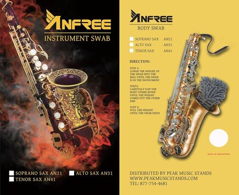 Anfree Alto Saxophone Body Swab-Blue in Saudi Arabia