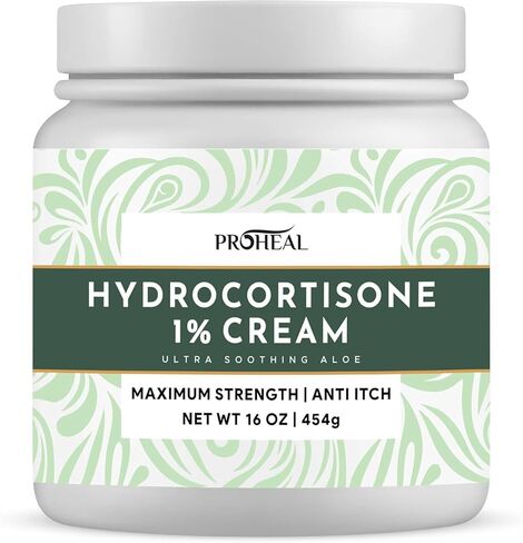 ProHeal 1% Hydrocortisone Cream Maximum Strength with Aloe - 4oz of Anti Itch Cream for Insect Bites, Eczema, Poison Ivy, Oak, Sumac, and More in Saudi Arabia