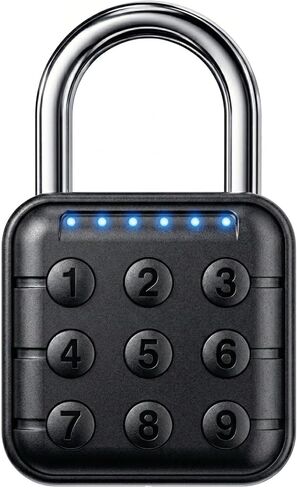 Combination Padlock – Combination Lock with 6-Digit Code, Digital Padlock with Keyless Entry, IP67 Waterproof Zinc Alloy Lock for Locker, Gym, Travel, Outdoor, Gate (Black) in Kuwait
