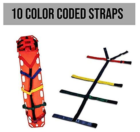 SURGICAL ONLINE Backboard Color Coded Spider Strap for Spine Board Stretcher Immobilization EMS Spinal Fixation Reflective in Saudi Arabia