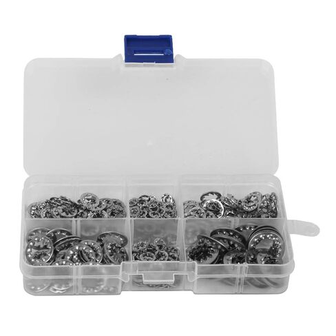 Internal Serrated Washer Stainless Steel 304, 300Pcs M3 M4 M5 M6 M8 M10 Combo Kit - Durable Anti - Rust Material, Precise Cutting, Organized Storage for Mechanical Use in Kuwait