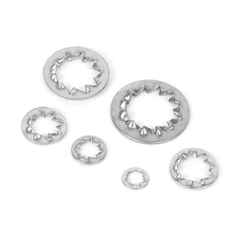 Internal Serrated Washer Stainless Steel 304, 300Pcs M3 M4 M5 M6 M8 M10 Combo Kit - Durable Anti - Rust Material, Precise Cutting, Organized Storage for Mechanical Use in Kuwait