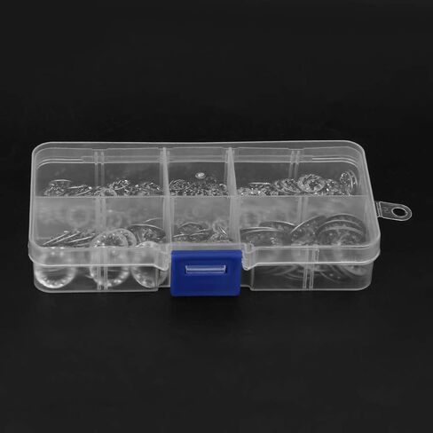 Internal Serrated Washer Stainless Steel 304, 300Pcs M3 M4 M5 M6 M8 M10 Combo Kit - Durable Anti - Rust Material, Precise Cutting, Organized Storage for Mechanical Use in Kuwait