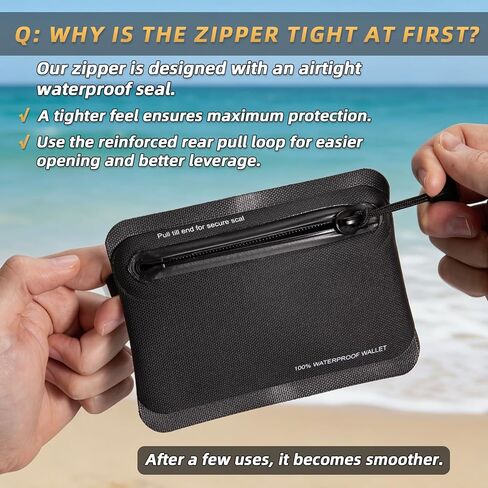 Waterproof Wallet Pouch – Heavy Duty Airtight Submersible Wallet with Pull-Assist Loop for Beach, Swimming & Travel – Fits Cards, Cash & Keys in Kuwait