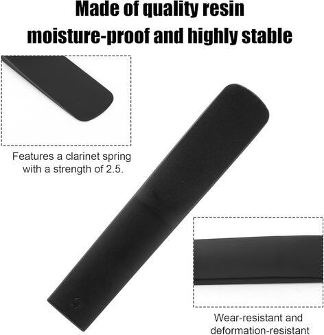 4pcs Plastic Clarinet Reeds 2.5 Strength, Synthetic Resin Bb Bass Clarinet Reeds Replacement Easy of Play Traditional Classic Reed for Beginners Teachers Players Music Lovers in Saudi Arabia