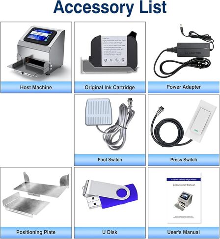 آلة ترميز الحبر مع برمجة الشاشة التي تعمل باللمس بحجم 5 بوصات مع طابعة سعة ذكاء حبر حبر حبر 42 مل 42 ملًا in Kuwait