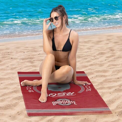NORTHWEST Ohio State Buckeyes NCAA Homebreak Beach Towel 2 Pack 30 x 60 Inches in Saudi Arabia