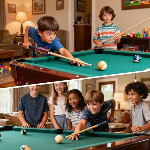 AKLOT Pool Cue Sticks, 42" Canadian Maple Professional Billiard Sticks, Taco De Billar Super Straightened Up 2-Piece Queue for Home, Pool Cues Set of 5, 14oz Multiple Colors in Kuwait