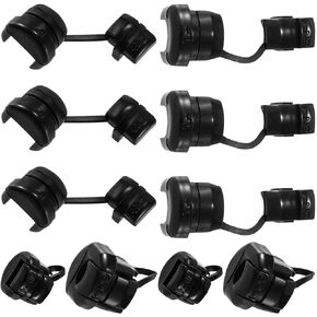10PCS 6N-4 & 4N-4 Strain Relief Cord Connector, Black Nylon Insulating Cable Bush Grommet, Electric Cable Protector Buckle Clip, Office Home Wire Cover Management in Kuwait
