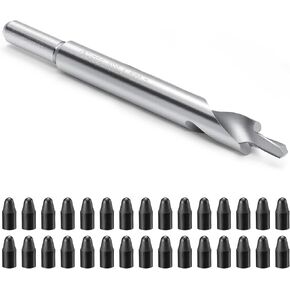 Ski Binding Drill Bit 3.5 x 9.5mm, M2 High-Speed Steel Mounting Bit for Ski Bindings, Includes 30+ Binding Hole Plugs, Compatible with Alpine/Telemark/Touring Skis in Kuwait