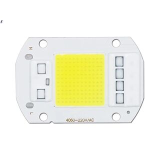 5pcs A Lot 50W AC220V LED COB Chip Engine Smart IC Chips for DIY LED Floodlight Spotlight Lamp Led Beads(White 6000-6500K) in Kuwait