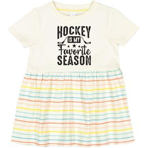 inktastic Hockey is My Favorite Season Infant Dress in Saudi Arabia