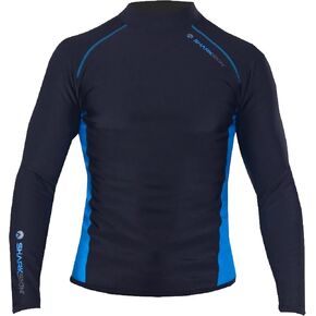 قميص رجالي بأكمام طويلة مقاوم للبرد من Sharkskin، أسود/أزرق، بدلة سباحة من النيوبرين للغوص والتمارين الرياضية المائية وقميص السباحة، SML in Kuwait