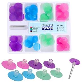 Dental Polishing Discs Professional Dentistry Disc Assorted Kit Material Tools Polish with Stem Mandrel Accessories Filling Finishing(40pcs) in Kuwait