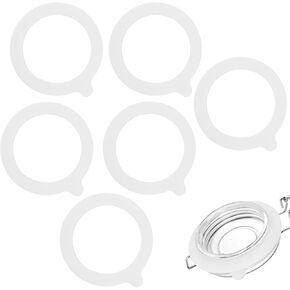 6pcs Rubber Seals for Glass Jars Silicone Replacement Gaskets Leakproof Rubber Sealsfor Canning Jar Seals Food Storage Preserving, White in Kuwait