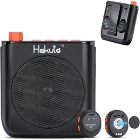 مضخم صوت هاكوتا مع ميكروفون لاسلكي مغناطيسي، مكبر صوت بلوتوث محمول للمعلمين مع 2 ميكروفون، مضخم صوت قابل لإعادة الشحن للفصول الدراسية/الاجتماعات/التدريب/في الهواء الطلق in Kuwait
