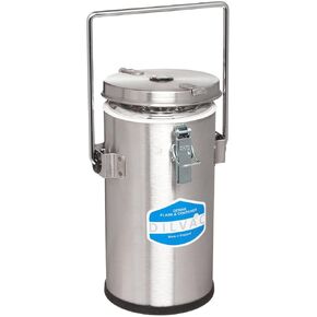 SCILOGEX Wide Mouth DILVAC Stainless Steel Cased Dewar Flask 4 Liter – for Liquid Nitrogen, Liquified Gases & Dry Ice – Cryogenic Storage Double-Walled Glass with Lid Clamps & Vented Lid - 4 Pack in Kuwait