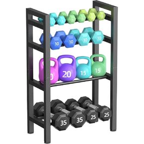 حامل دمبل من 4 طبقات، حامل وزن قابل للتعديل لصالة الألعاب الرياضية المنزلية، حامل ثقيل الوزن، تخزين أجراس كيتل بيل بسعة 800 رطل، منظم معدات التمرين (الرف فقط) in Kuwait