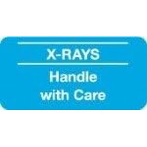 "X-Rays Handle with Care" Medical X-Ray Labels, 1"H x 2"W, Pack of 252, Blue in Kuwait