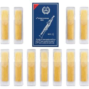 Bb Clarinet Reeds Strength 2.5-10 Pack B Flat Clarinet Reeds, Individually Wrapped with Plastic Case - Professional Clear Tone, Ideal for Beginners, Students & School Band in Kuwait