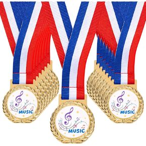 K1tpde Music Gold Medals for Kids - 30PCS Gold Medal for Award with Neck Ribbon Winner Prize Bulk Gift for Student, Music Trophy Award Necklace for School Sport Event Talent Show Trophy Party Favor in Kuwait