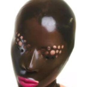 Latex Hood Rubber Head Mask All Inclusive Breathing Holes at the Eyes and Mouth Back Zipper for Unisex in Saudi Arabia
