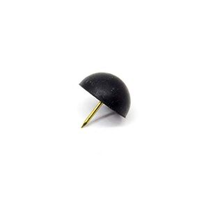 Pkg of 12 - Black SBR Rubber Round Top Tack Bumper - Bumper Diameter - 5/8", Bumper Height - 5/16", Tack Length - 3/8" Tack Diameter - 3/64" in Kuwait