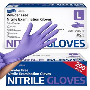 Medical Soft Max™ Nitrile Disposable Gloves, 200 Ct Latex-Free Powder-Free Chemo Rated Food Safe Cleaning Exam Glove in Kuwait