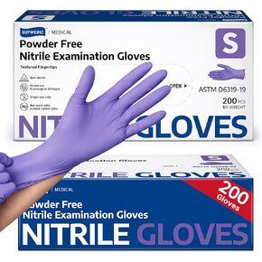 قفازات طبية Soft Max™ Nitrile يمكن التخلص منها، 200 قيراط خالية من اللاتكس وخالية من البودرة وخالية من المواد الكيميائية، قفاز فحص تنظيف آمن للطعام in Kuwait