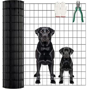 (36 بوصة × 50 قدمًا) سياج سلكي ملحوم PVC للحديقة، مقاس شبكي 2 × 3 بوصة، سياج سلكي ملحوم مقاس 16، سياج حماية للحيوانات للدواجن، يتضمن قفازات وكماشة in Kuwait