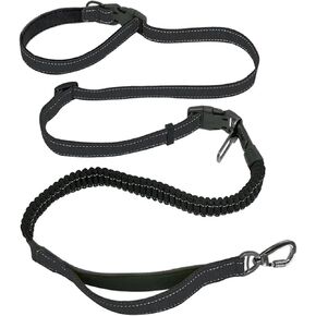 Dog Harness, Hands Free Dog Leash Waist Lead Adjustable Bungee with Nylon Double Handle Compatible with Walking/Running/Training(Blue) in Kuwait