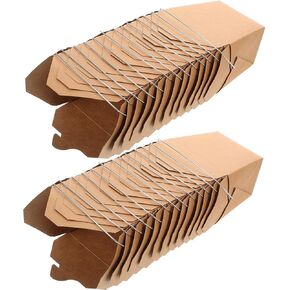 Luxshiny 50pcs Small 16oz Kraft Paper Chinese Take out Boxes with Wire Handle, Leak-resistant Food Containers for Hot and Cold Meals, Disposable Food Storage for Catering and Party Use in Kuwait