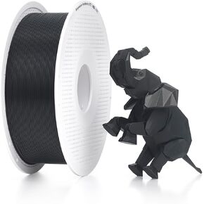 Bambu Lab Genuine Filament, 1.75mm PLA Wire Diameter Accuracy +/- 0.03 mm, RFID Included, No Mess Setup, Tangle-Free, with Genuine Reusable Spool, 1kg Black in Kuwait