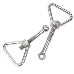 304 Stainless Steel M10 Triangular Eye Nuts 2-Pack, Adjustable Lifting Nut and Bolt Set for Warehouse, Rigging, and Material Handling Applications (M10*140 (2 PCS)) in Kuwait