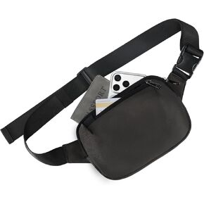 MAXTOP Black Fanny Pack for Men Women Water Resistant Crossbody Bags for Women with 4 Zipper Pockets Belt Bag for Travel Running Hiking Sports Casual Easy Carry Any Phones in Kuwait