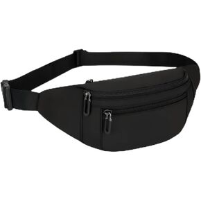 حقيبة حزام فاني باك للرجال والنساء، حقيبة فاني مضادة للسرقة، مقاومة للماء مع 3 جيوب بسحاب، حقيبة فاني مقاومة للماء، حقيبة خصر خفيفة الوزن للسفر والجري والمشي لمسافات طويلة وركوب الدراجات in Kuwait