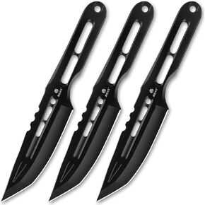 مجموعة سكاكين الرمي من REAT - 3 قطع، سكين رمي عالي التحمل مقاس 10 بوصات مع 440 من الفولاذ المقاوم للصدأ، تتضمن غمدًا للتخزين الآمن، سكاكين نينجا كوناي للمنافسة والتدريب والترفيه والهدايا للرجال والنساء in Kuwait