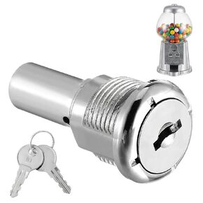 Angoily Vending Machine Lock and Key Set سبائك الزنك أنبوبي قفل استبدال لآلات حلوى Gumball تأمين موزع الحلوى 1.57X0.86X0.86 بوصة in Kuwait