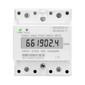 Din Rail Single Phase Electronic Energy Meter Ac 220v 100a Kwh Counter Consumption Analog Electricity Gague Wattmeter 50hz in Kuwait