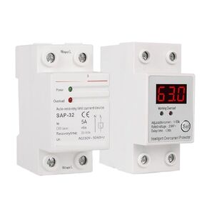 5a or 63a 220v 230v Ac Din Rail Adjust Current Protection Intelligent Auto Recovery Over Current Limit Protector Overload Device in Kuwait