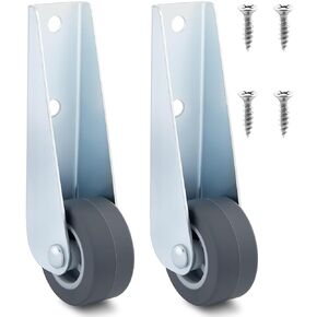 2 Pcs Gate Caster Wheels Replacement, Rubber Rolling Swivel Casters, Non-Slip Pulley Directional Wheel for Garden, Gate, Fence, Tables, Sofa, Furniture (1.6") in Kuwait